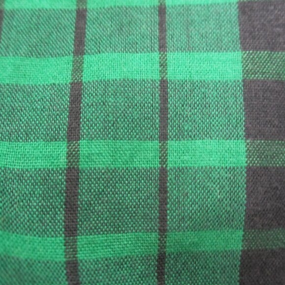 Vtg Diane Von Furstenberg Women 22W Plus Green Black Plaid LS Shirt Blouse Top - Picture 8 of 12
